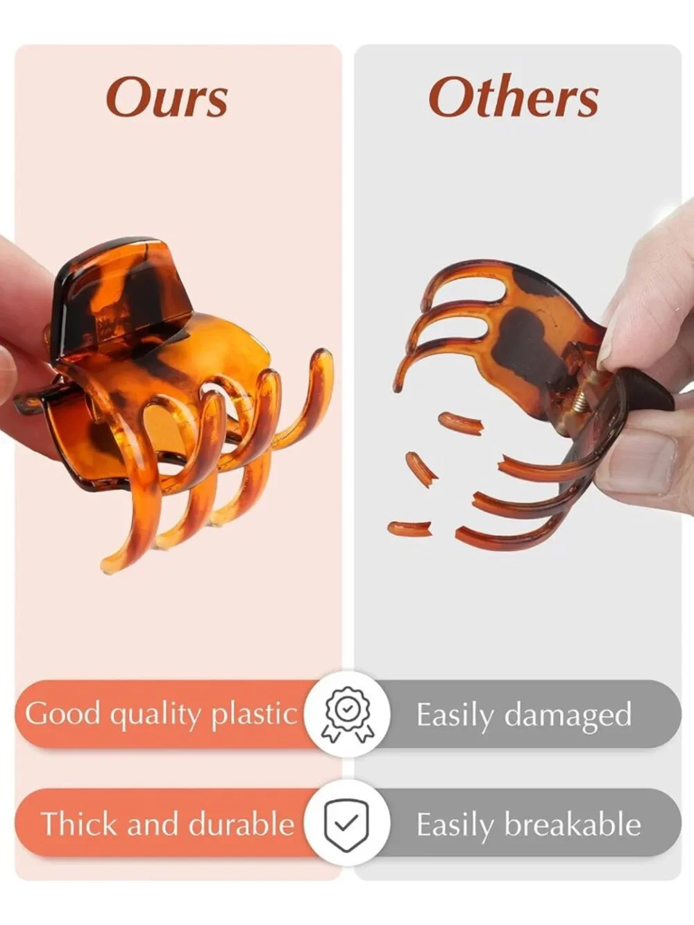 18 Pcs Medium Hair Claw Clips - No-Slip Jaw Clips for Effortless Styling